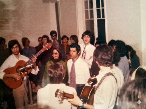 JAC Lyon Groupe Expression Charly Dahan,Pascale Shirman, Beny Benichou , de dos Alain Amram